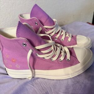 Converse Lavender High-Top Sneakers